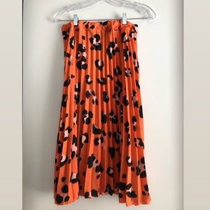 Orange leopard skirt